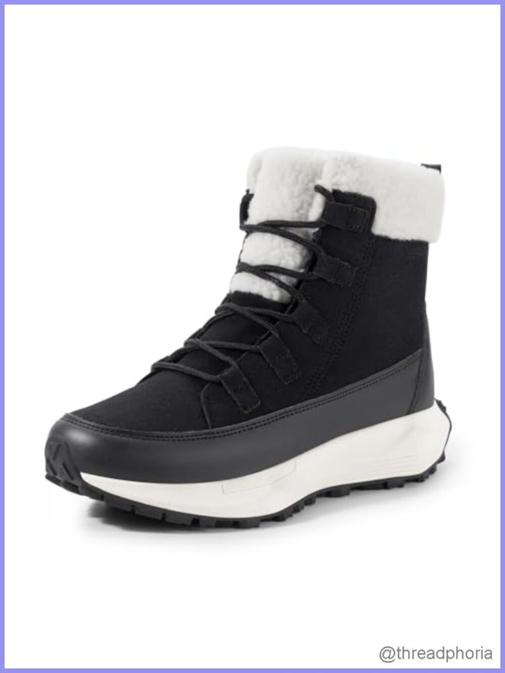 Winter Snow Boots Ankle Waterproof Faux Leather Faux Fur Faux Shearling